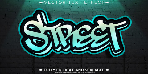 Graffiti text effect, editable spray and street text style