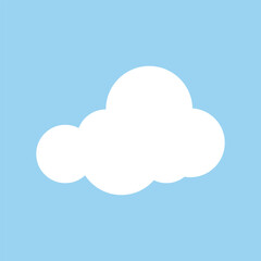 Free vector cloud sticker clipart vector set, flat design
