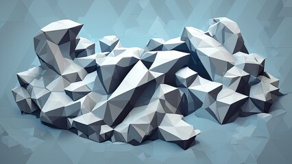 Polygonal abstract background. 3d rendering, 3d illustration.