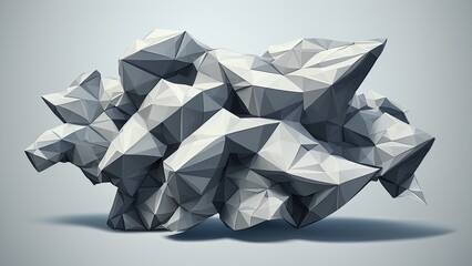 Polygonal abstract background. 3d rendering, 3d illustration.