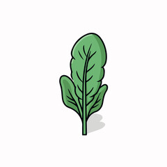 Spinach in cartoon, doodle style. 2d vector illustration in logo, icon style. AI Generative