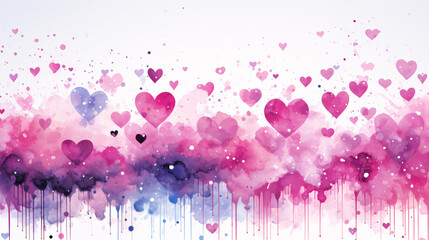 abstract heart watercolor background