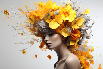 Artistic portrait of beautiful woman