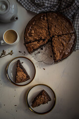 homemade chocolate cake dessert 