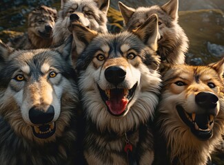 A group of wolves