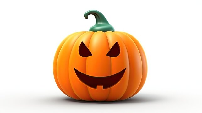 3d rendered Halloween pumpkin isolated