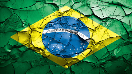 Brazil grunge texture flag
