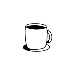 coffee cup doodle illustration vector
