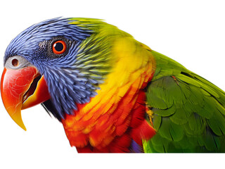 Fototapeta premium Lorikeet's Beak Detail, Transparent