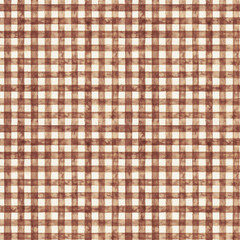 Red checked watercolor pattern. Fabric background.