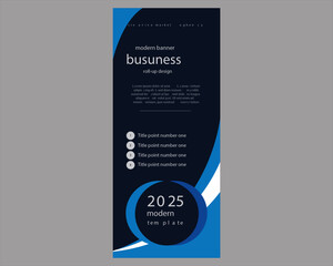 Coffee Shop rollup or X banner design template