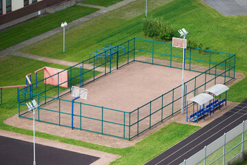 Fototapeta premium Basketball court for children, aerial view