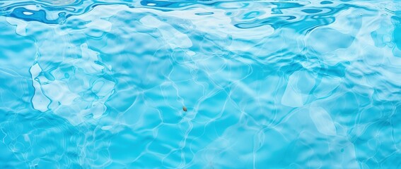 Obraz premium Crystal clear blue pool water, digital illustration. Generative AI