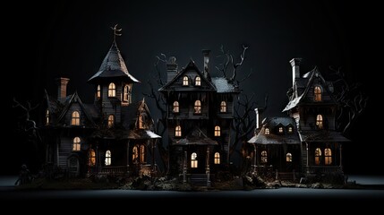  Spooky Haunted House Decorationsed  Halloween style 