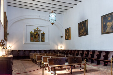 Sala Capitular en el Real Monasterio de San Jerónimo en Granada, España - obrazy, fototapety, plakaty