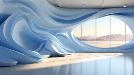 Fototapeta premium Luminous Visions: Illuminating the Future of Interior Design and Architecture with Cutting-Edge Digital Technology, generative AI