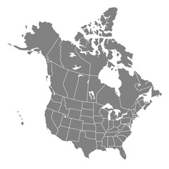 USA map. United States. Vector file	