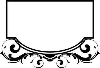 Calligraphy ornamental decorative frame.
