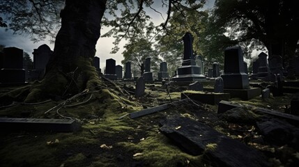 Haunted Cemetery Scenes