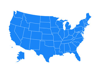 USA map. United States. Vector file	