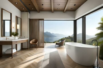 Bathroom rustic style interior design