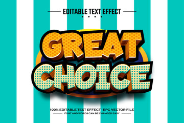 Great choice 3D editable text effect template