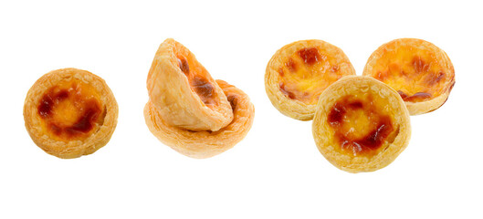egg tarts isolated on  transparent png