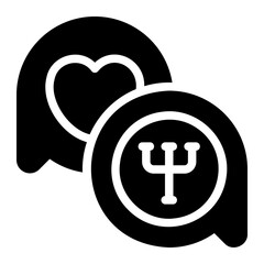 psychologist glyph icon