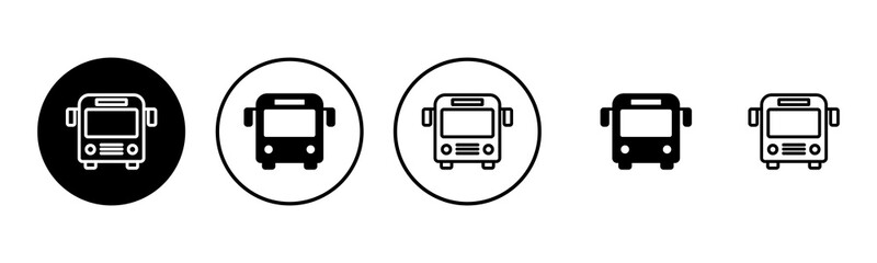Bus icon set illustration. bus sign and symbol. transport symbol