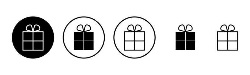 Gift icon set illustration. gift sign and symbol. birthday gift