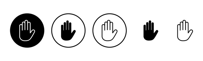 Hand icon set illustration. hand sign and symbol. hand gesture