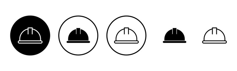 Helmet icon set illustration. Motorcycle helmet sign and symbol. Construction helmet icon. Safety helmet