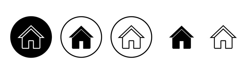 Home icon set illustration. House sign and symbol