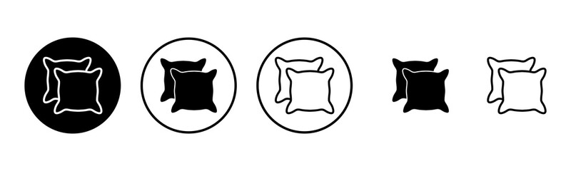 Pillow icon set illustration. Pillow sign and symbol. Comfortable fluffy pillow