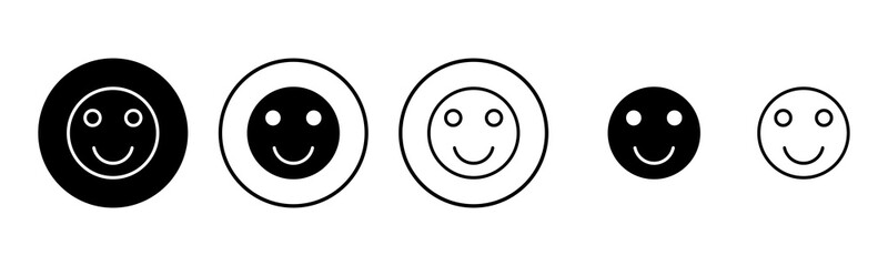 smile icon set illustration. smile emoticon icon. feedback sign and symbol