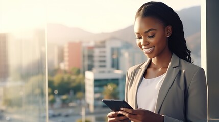 Obraz premium businesswoman talking on cell phone