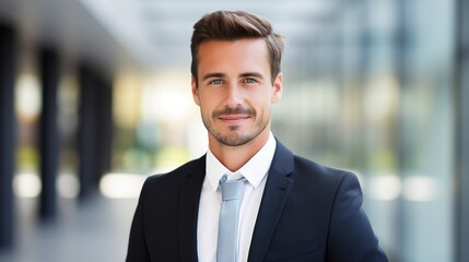 Fototapeta premium successful businessman standing in his office