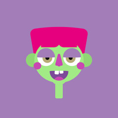 Zombie Boy avatar illustration with big eyes