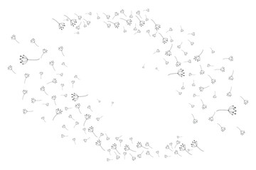 Naklejka na ściany i meble Dandelion Flower Logo Design Simple Vector Minimalist Symbol Template