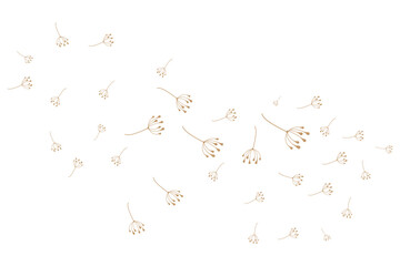 Dandelion Flower Logo Design Simple Vector Minimalist Symbol Template