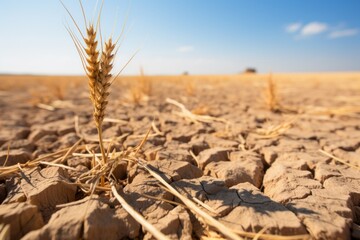Drought and crop failure. The concept of hunger and food security of the planet. Background