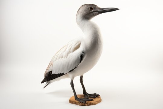 Close-up studio portrait of a bird Common Loon Gavia immer. Blank for design