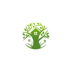 Pictorial Mark Symbol tree house design vector