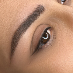 permanent eyebrow make up close up
