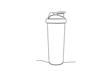 A tumbler glass. Tumbler one-line drawing