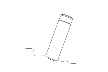 A tumbler for hot water. Tumbler one-line drawing