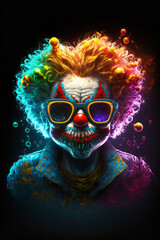 Fototapeta na wymiar clown with shades