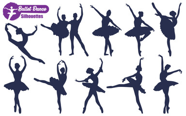 Ballet Dancing Silhouettes Vector illustration