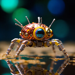 Macro Photography: Detailed Close-up of Tiny Robot