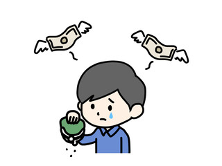 金欠　男性　イラスト
